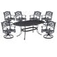 Homestyles Sanibel 7-Piece Outdoor Swivel Dining Set without Cushions in Black, , large