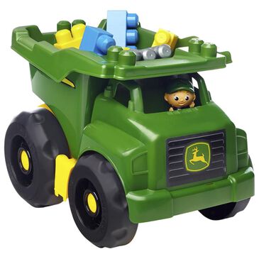 Mega Bloks John Deere Dump Truck Building Set with A Working Loading Bin in Green and Yellow, , large
