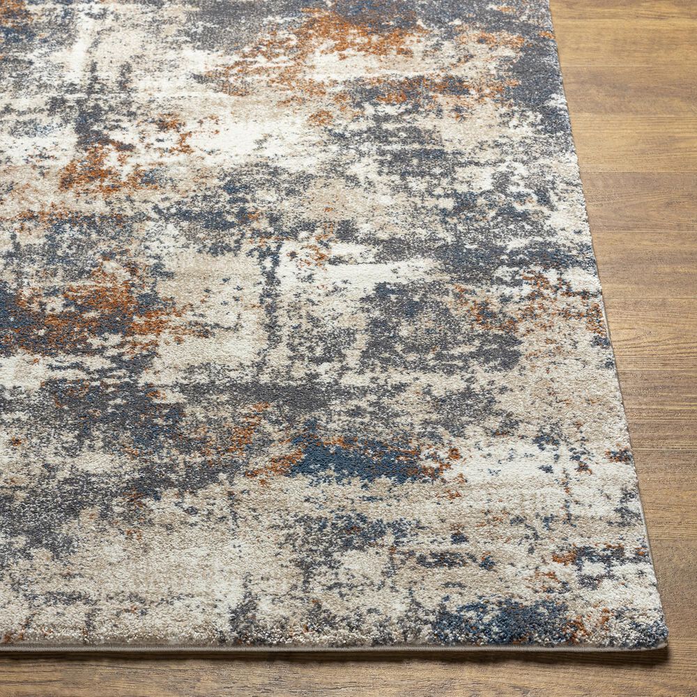 Surya Tuscany TUS-2325 2&#39; x 3&#39; Gray, Blue and Camel Area Rug, , large