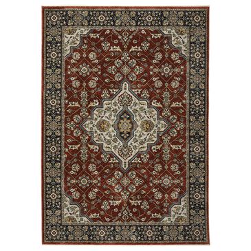 Oriental Weavers Aberdeen Persian Border 5"3" x 7"6" Red and Blue Area Rug, , large