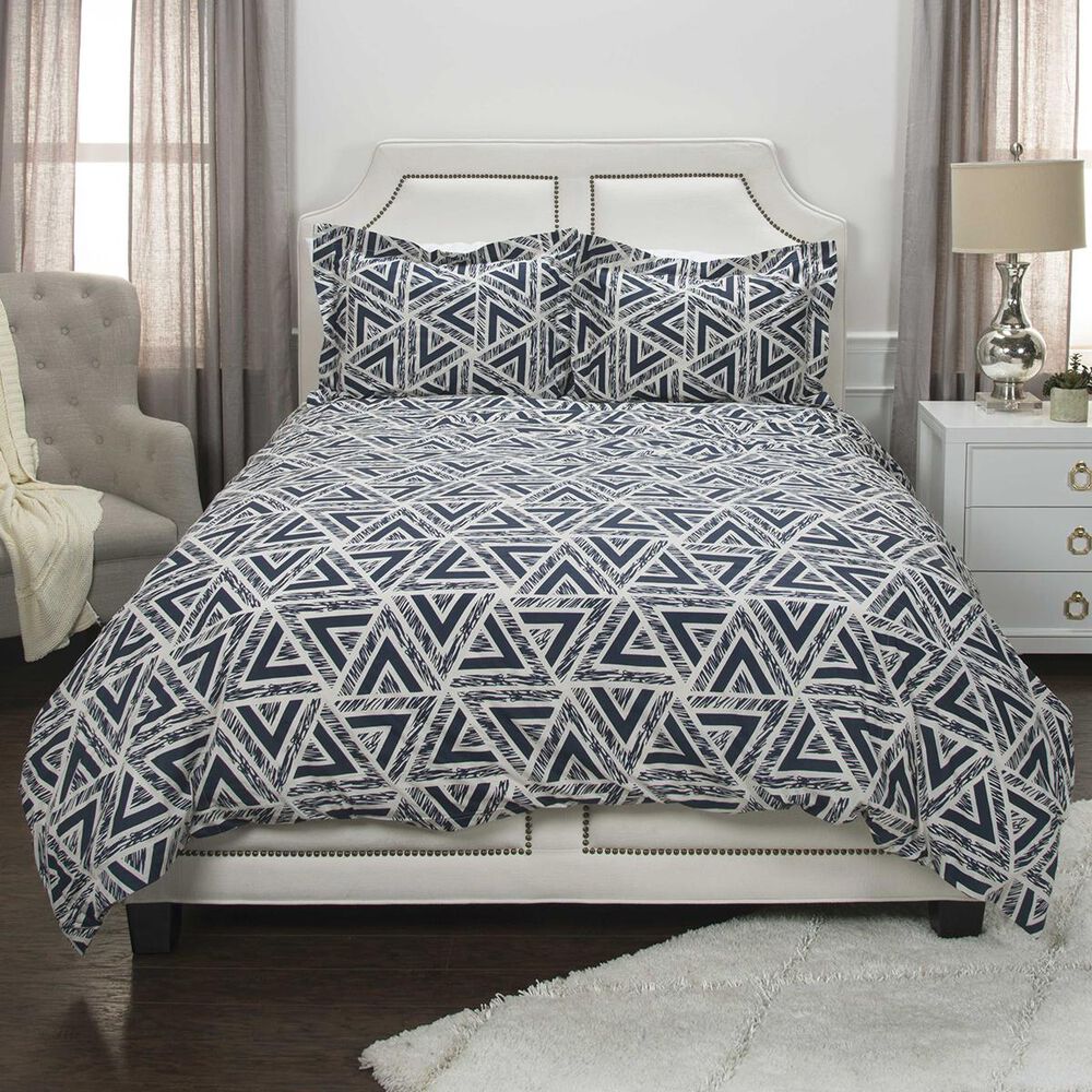 Rizzy Home My Perfect Rhyme Donny Osmond 96 X 98 Duvet Set In Indigo Nebraska Furniture Mart