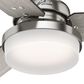 Hunter Sentinel 60" Ceiling Fan with LED Lights in Brushed Nickel, , large