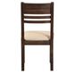 Frankfurt Furniture Rustic Thin Ladder Back Dining Chair in Brown Wire Brush, , large