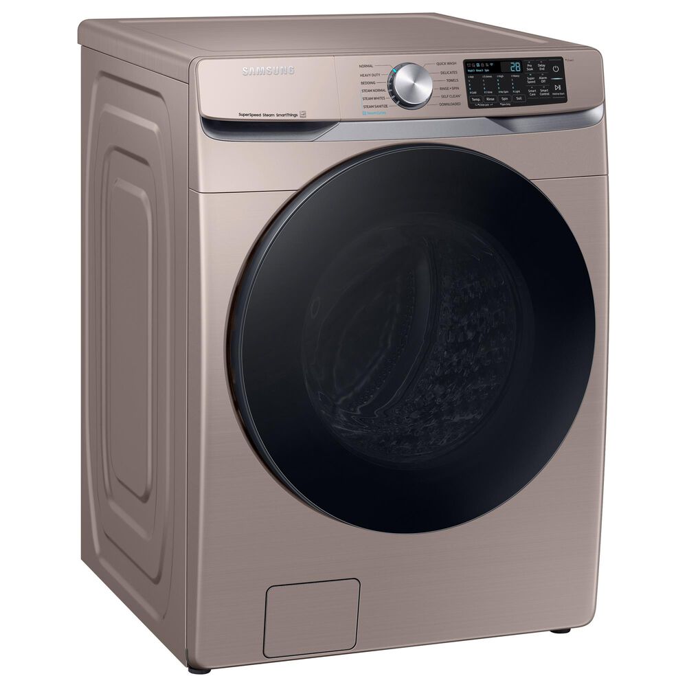 Samsung 4.5 Cu. Ft. Smart Front Load Washer with 27&quot; Pedestal in Champagne, , large