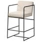 Mercana Stamford Counter Stool with Beige Cushion in Black, , large