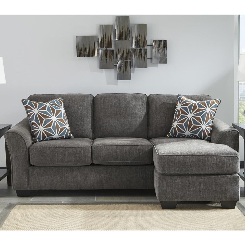 Signature Design by Ashley Brise Sofa with Chaise in Slate | Nebraska