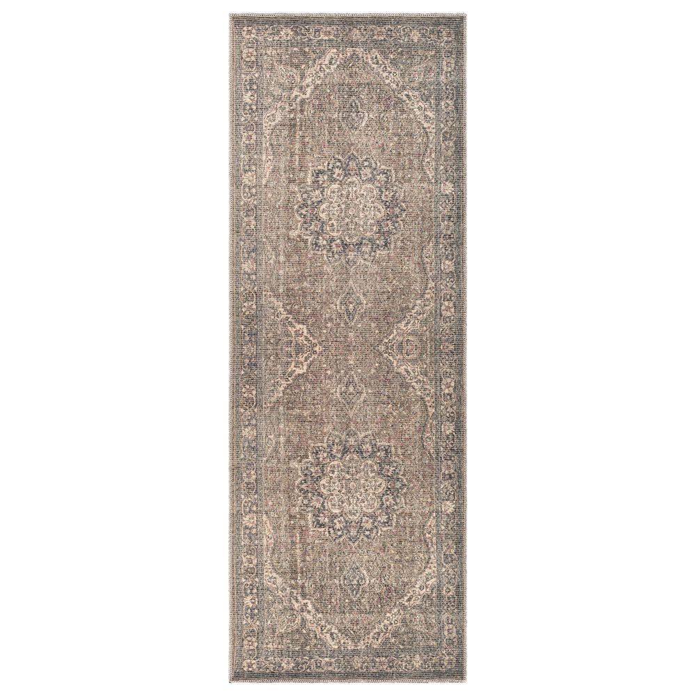 Surya Colin 2"7" x 10" Dusty Sage, Olive, Red, Black and Beige Runner, , large