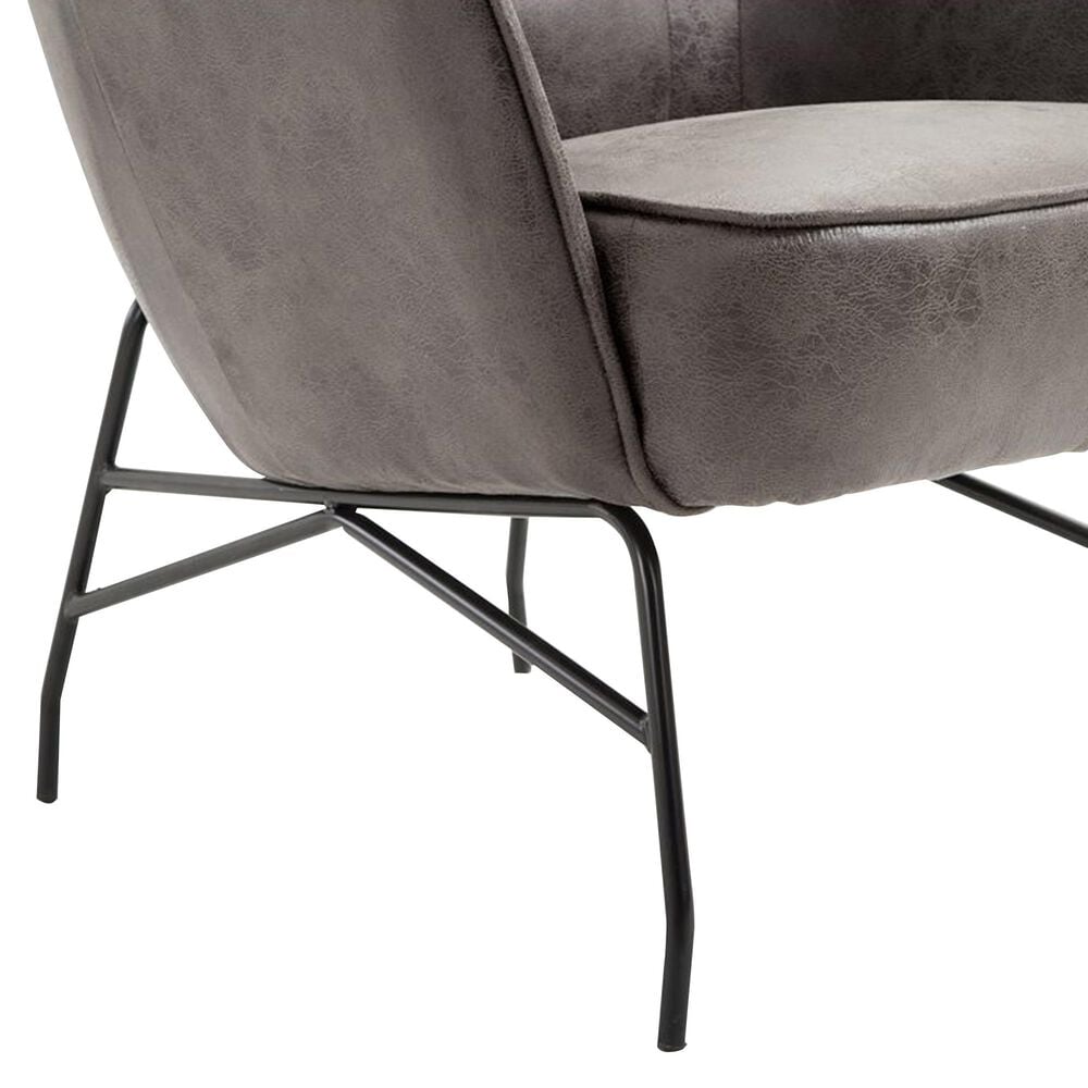 Golden Wave Furniture Franky Accent Chair in Badlands Charcoal, , large
