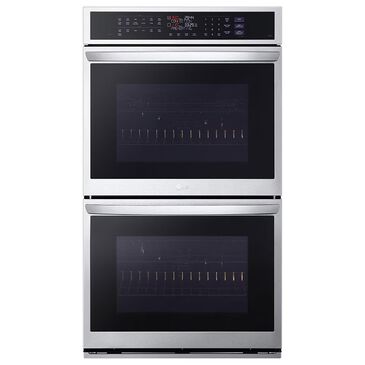 LG 9.4 cu. ft. Smart Double Wall Oven with True Convection, InstaView?®, Air Fry, Steam Sous Vide, PrintProof?® Stainless Steel, , large