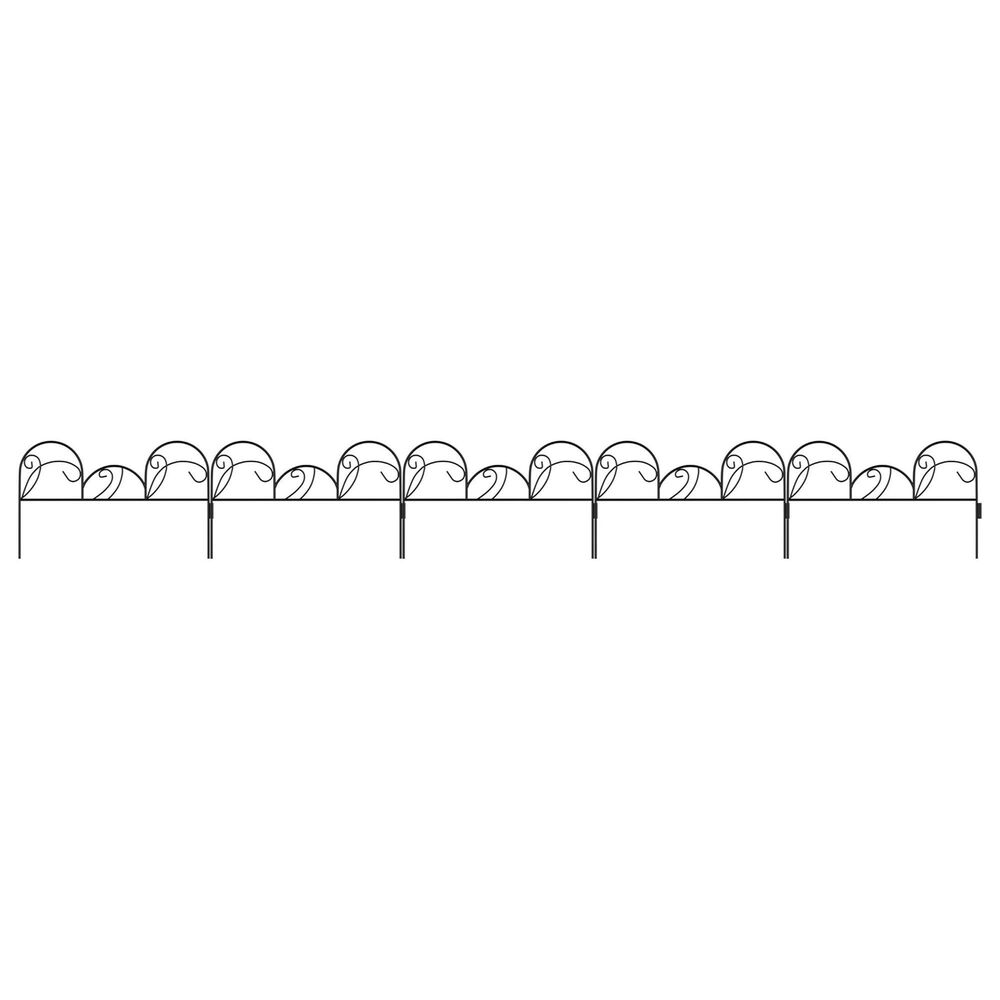 Timberlake Mimosa Garden Fencing in Black (Set of 5), , large