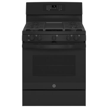 GE Appliances 30" Freestanding Gas Convection Range with No Preheat Air Fry in Black, , large