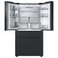 Samsung Bespoke 23 Cu. Ft. Counter Depth 4-Door French Refrigerator with Family Hub and Top Left Panel in Charcoal Glass and Matte Black Steel Middle and Bottom Panels, , large