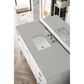 James Martin Addison 60" Single Bathroom Vanity in Glossy White with 3 cm Eternal Serena Quartz Top and Rectangular Sink, , large