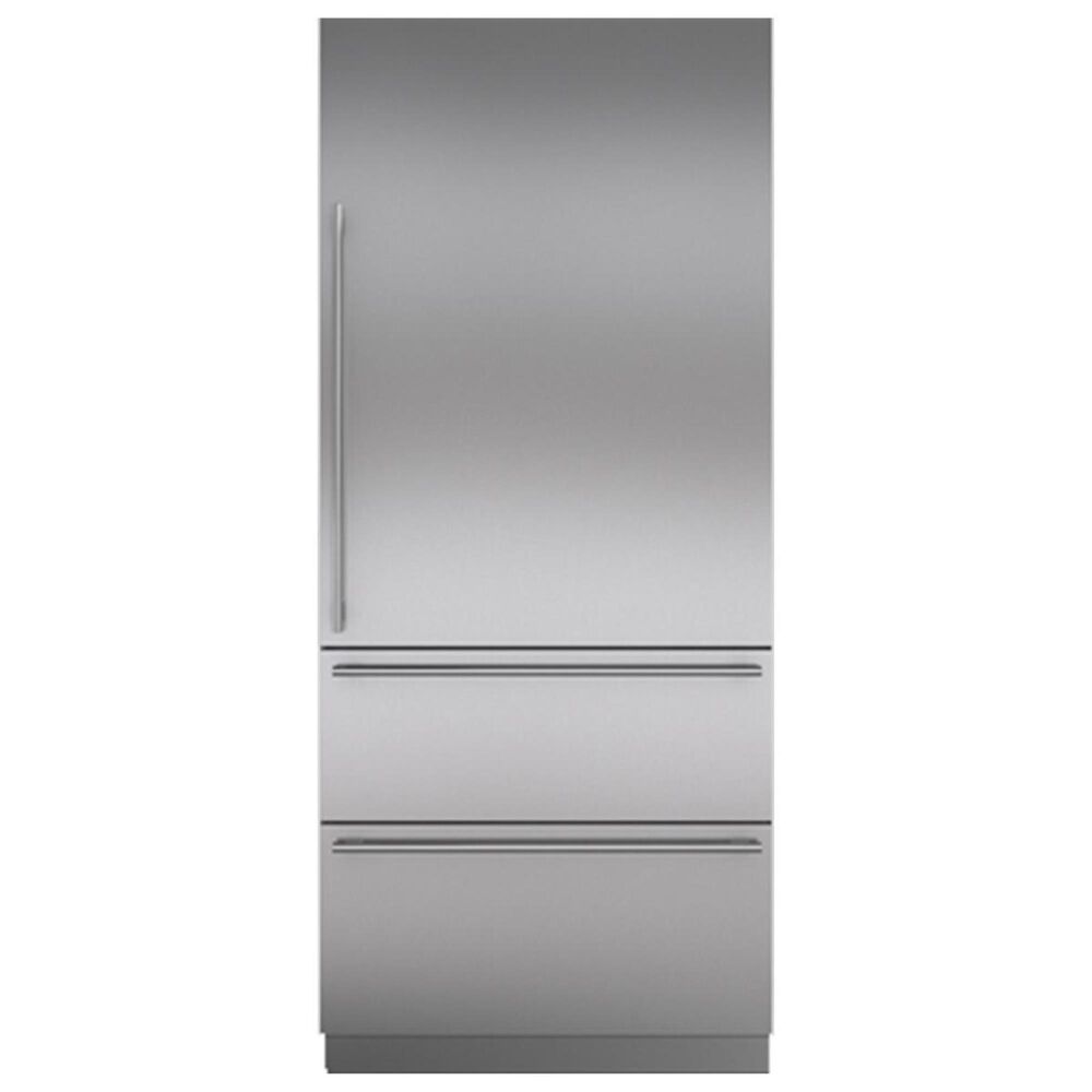 Sub-Zero Integrated 36" Tall Door Panel with Tubular Handle Right Hinge in Stainless Steel, , large