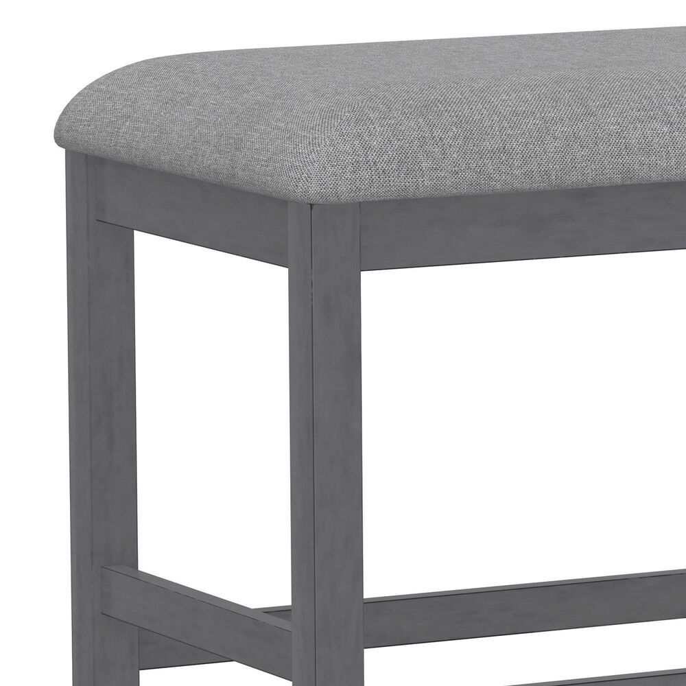 Golden Wave Furniture Seneca Bench in Gray, , large