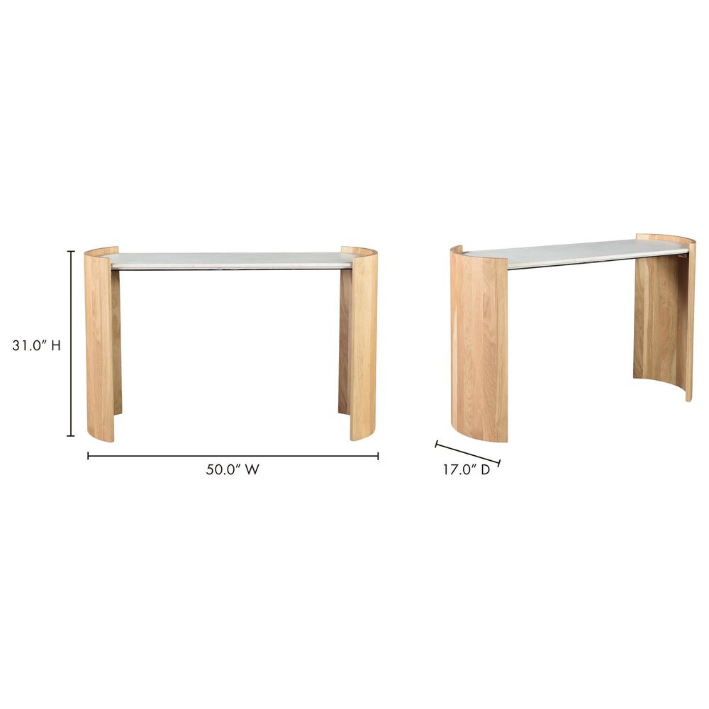 Moe&#39;s Home Collection Dala Console Table JD-1046-24-0  in Natural and White, , large