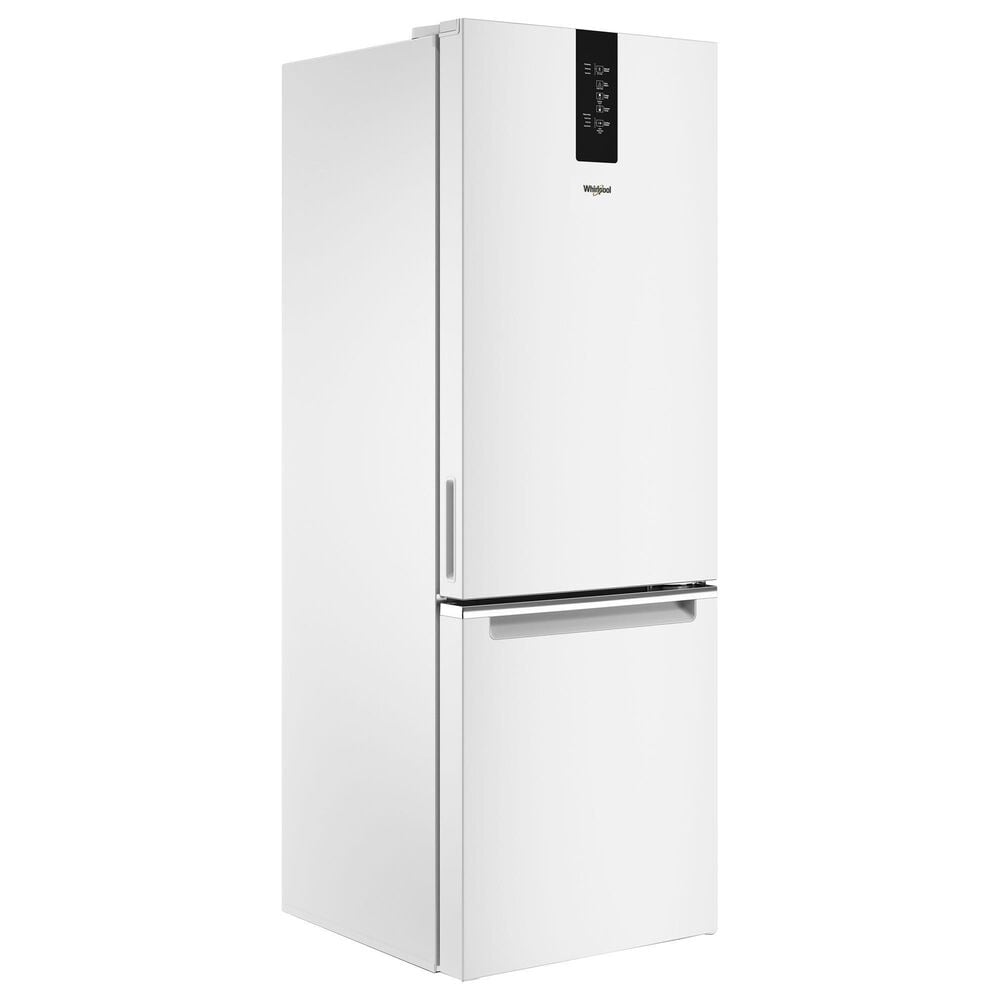 Whirlpool 12.9 Cu. Ft. Counter-Depth Wide Bottom-Freezer Refrigerator in White, , large