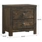 New Heritage Design Blue Ridge 2 Drawer Nightstand in Rustic Gray, , large