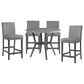 Mayberry Hill Ambridge 5-Piece Round Counter Dining Set in Brushed Grey, , large