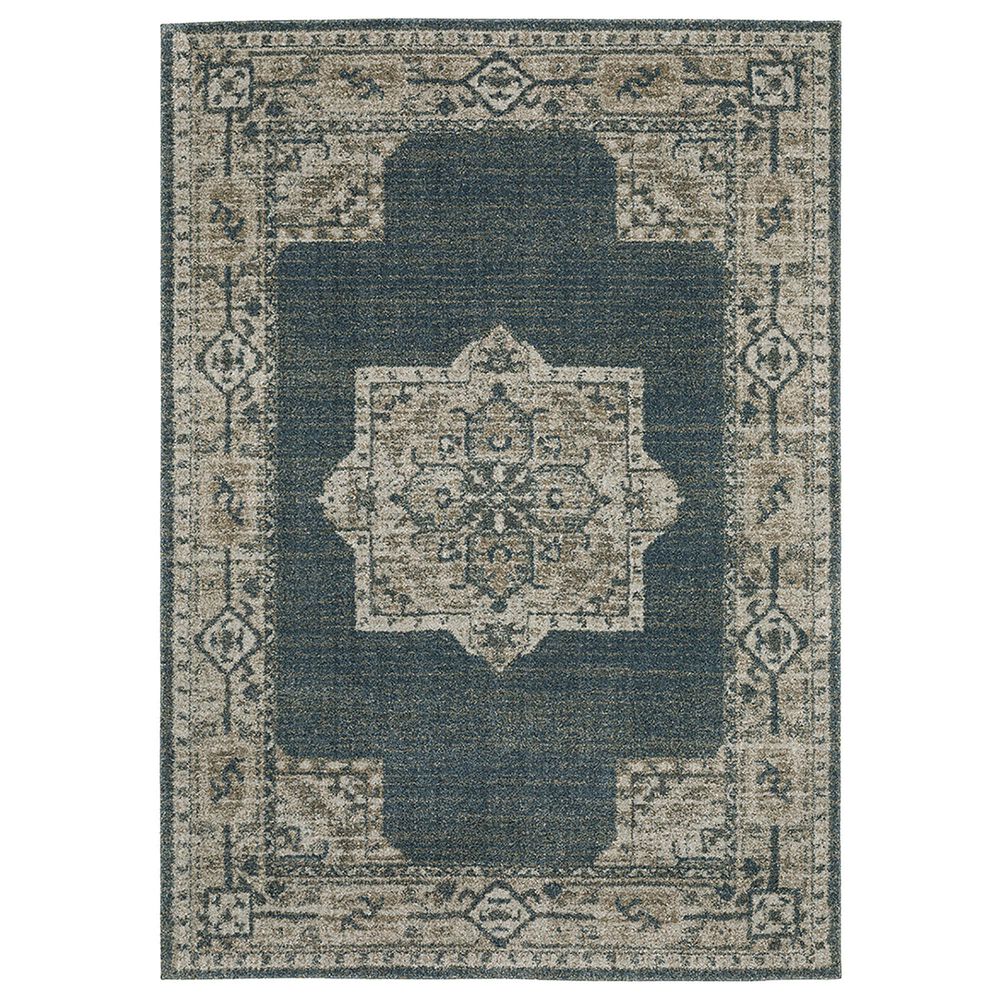 Oriental Weavers Alton 7"10" x 10"10" Blue and Beige Area Rug, , large