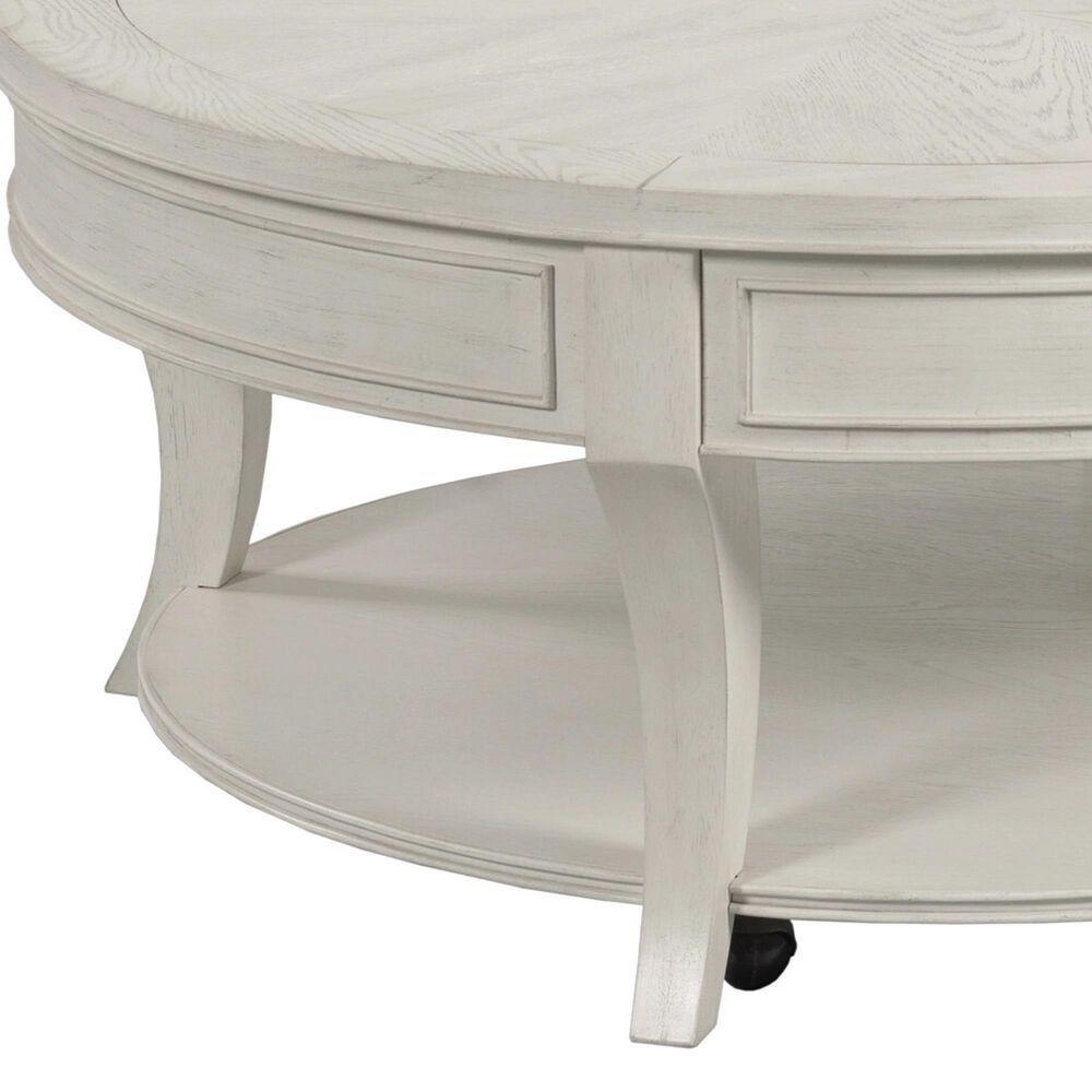 American Drew Harmony Marcella Round Coffee Table in White Oak, , large