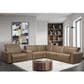 Elran Furniture Nya 6-Piece Power Reclining L-Shaped Sectional with Power Headrest in Brown, , large