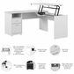 Bush Cabot 72" Sit to Stand L-Shaped Desk in White, , large