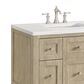 James Martin Breckenridge 36" Single Vanity in Whitewashed Oak with 3 cm Arctic Fall Solid Surface Top, , large