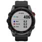 Garmin Fenix 7S Solar Edition GPS Smartwatch 42mm Slate Gray Case with Black Band, , large