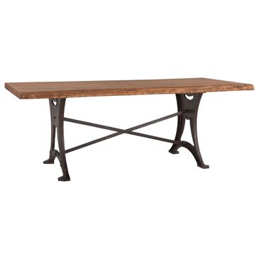 Home Trends & Design Organic Forge 94" Dining Table in Raw Walnut and Antique Zinc, , large