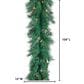 The Gerson Company 9" Aspen Spruce Garland with LED UL Lights, , large