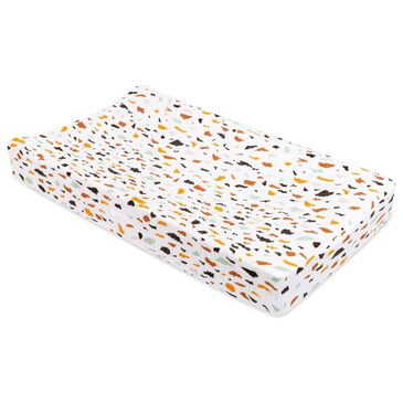 New Haus Terrazzo Changing Pad Cover in White, , large
