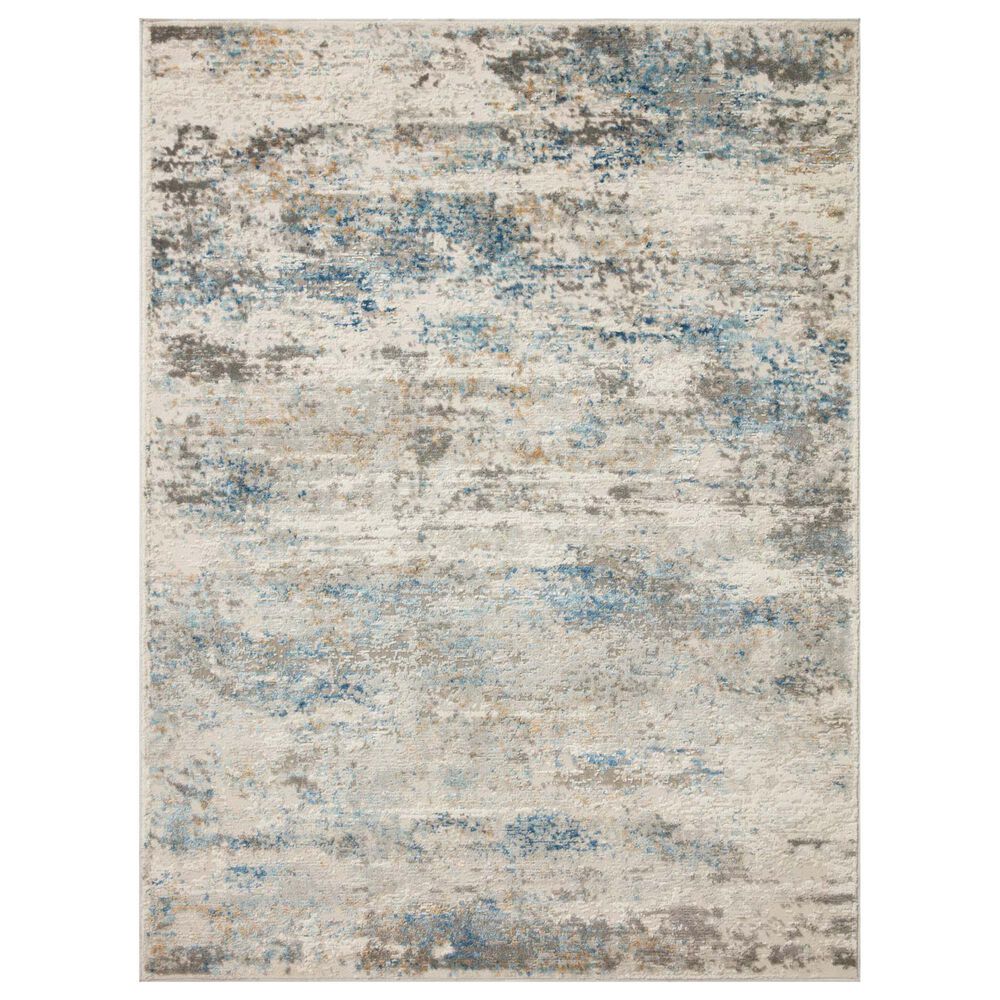 Loloi II Estelle 2" x 3" Ivory and Ocean Area Rug, , large