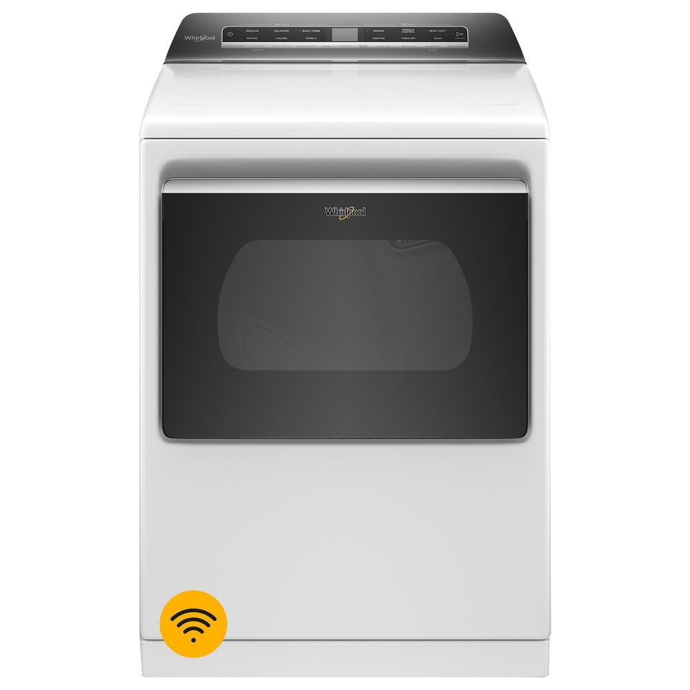 Whirlpool 7.4 Cu. Ft. Top Load Electric Dryer with Steam in White, , large