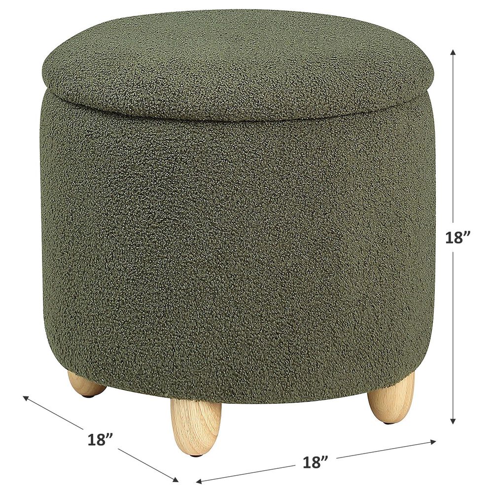 Pacific Landing Valia Storage Ottoman in Green, , large