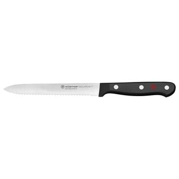 Wusthof Trident 5" Serrated Utility Knife in Stainless Steel, , large