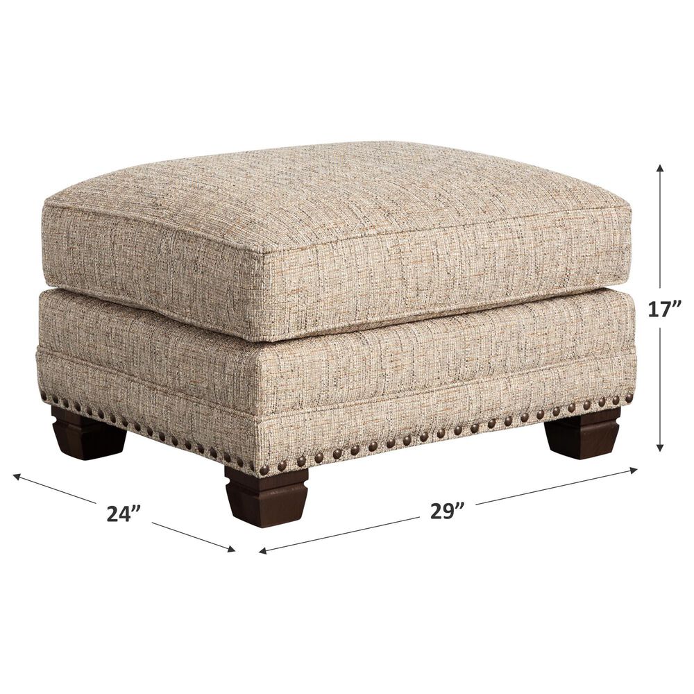 Smith Brothers Ottoman in Multitone Brown, , large