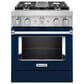 KitchenAid 30" Professional Smart Dual Fuel Range in Ink Blue, , large