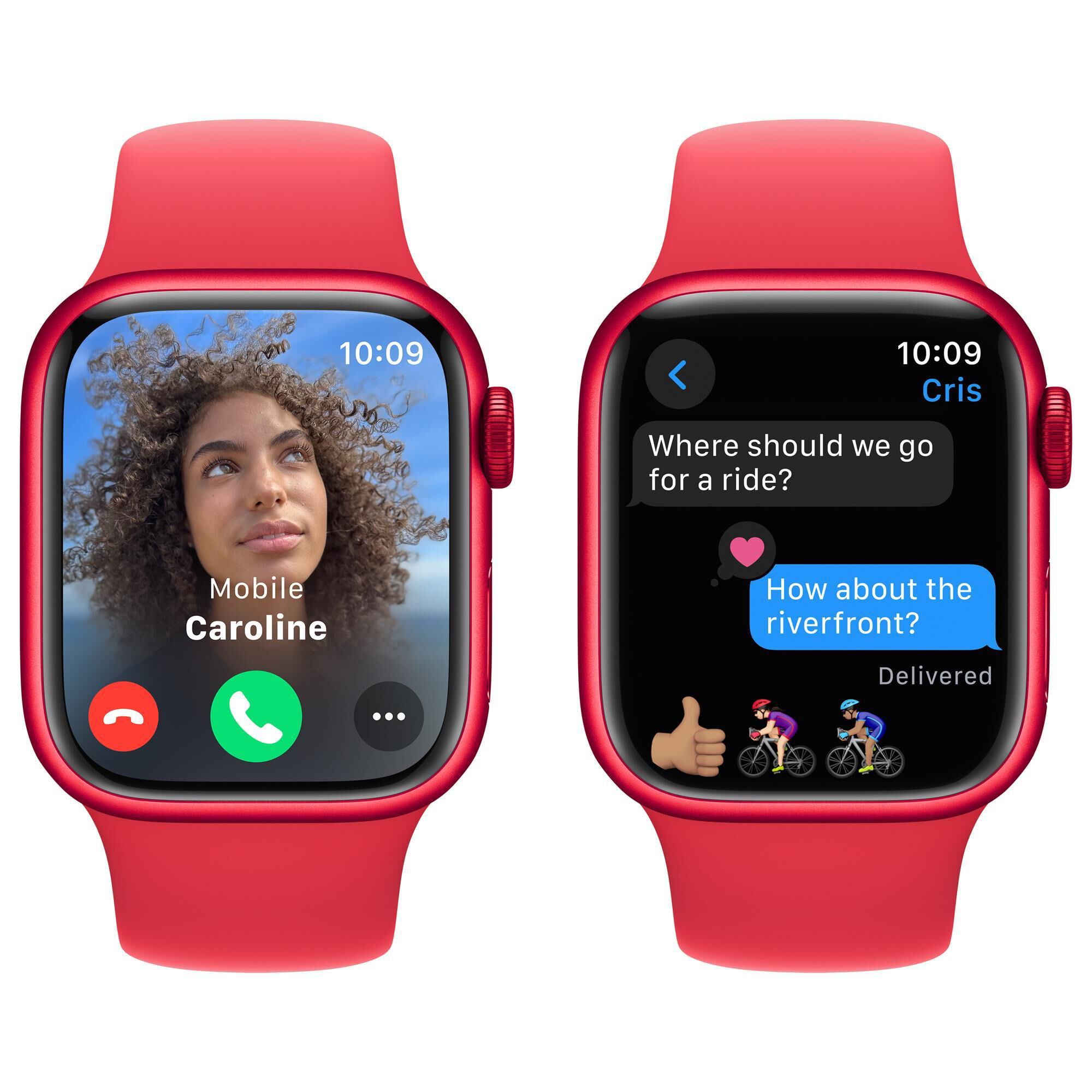 Apple Watch Series 9 GPS 41mm Red Aluminum Case with Red Sport Band - S/M |  Shop NFM