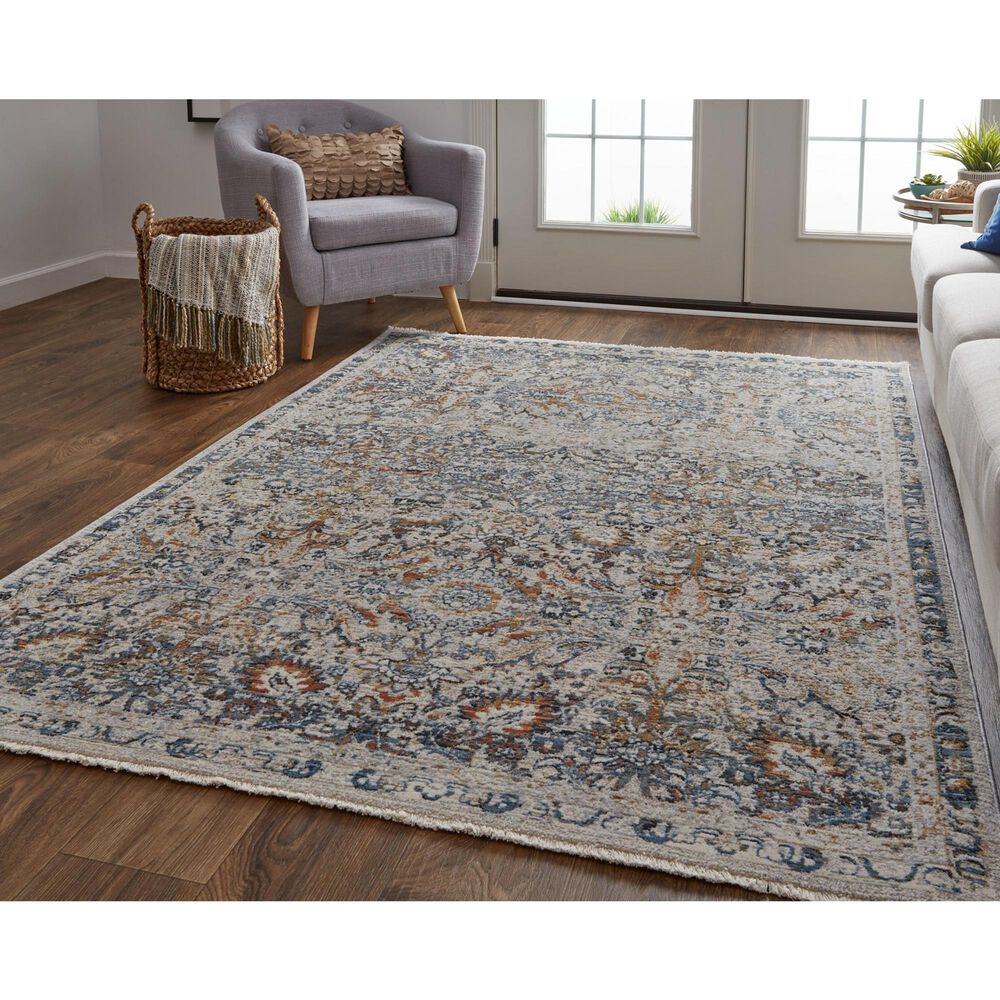 Feizy Rugs Kaia 12&#39; x 15&#39; Blue and Multicolor Area Rug, , large