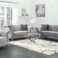 Pacific Landing Frostine Stationary Sofa in Silver Velvet, , large
