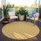 Dalyn Rug Company York 8" Round Gold Indoor/Outdoor Area Rug, , large