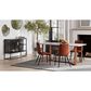 Moe"s Home Collection Jinxx Dining Table in Darker Grey, Charcoal, Off White and Brown - Table Only, , large