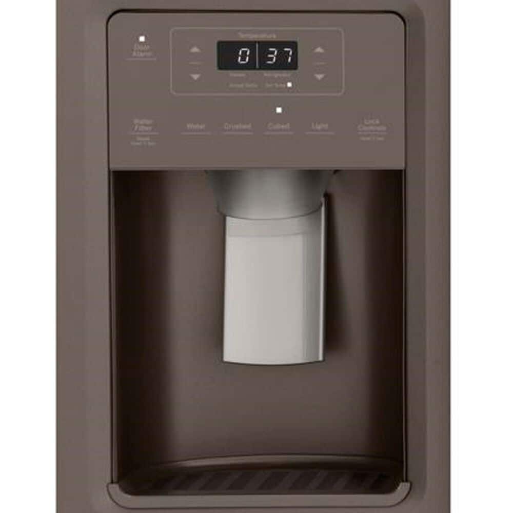 GE Appliances 21.8 Cu. Ft. Counter Depth Side by Side Refrigerator in Slate, , large