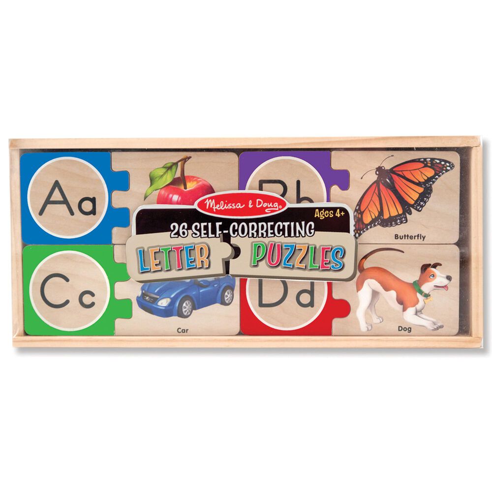 Melissa &amp; Doug Self-Correcting Alphabet Letter Puzzles, , large