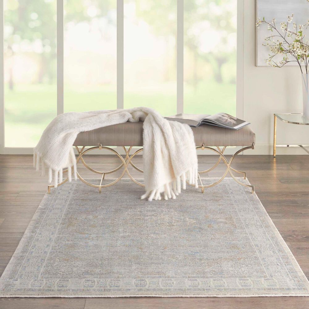 Nourison Starry Nights STN02 5&#39; x 7&#39; Cream and Grey Area Rug, , large