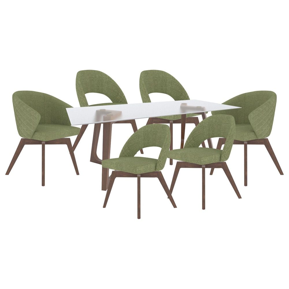Declan Dining Downtown 7-Piece Rectangle Dining Set in Spice Washed, , large
