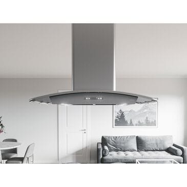 Zephyr Milano 36" Island Range Hood in Stainless Steel and Glass, , large