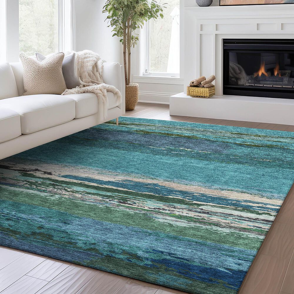 Dalyn Rug Company Trevi 5&#39; x 7&#39;6&quot; Teal Area Rug, , large