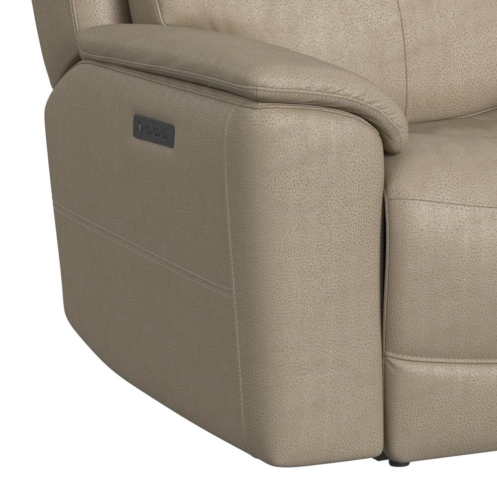 Flexsteel Crew Power Reclining Loveseat with Console, Power Headrests and Lumbar in Pebble, , large